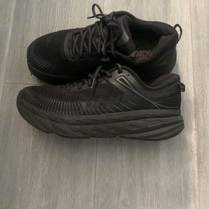 Hoka One Bondi 7 Womens Triple Black size 9 running shoes